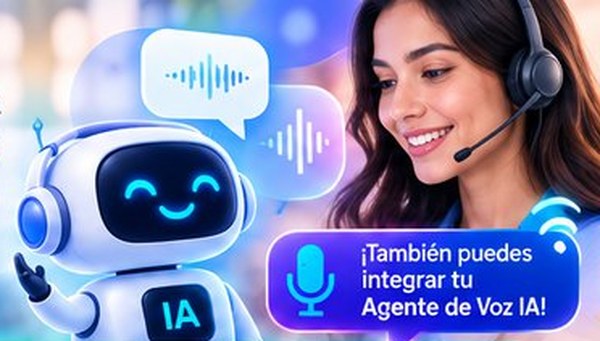 Robot IA y asesora con audífonos: Agente de Voz IA
